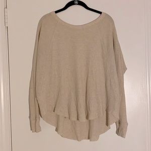 Free People small waffle knit long sleeved shirt